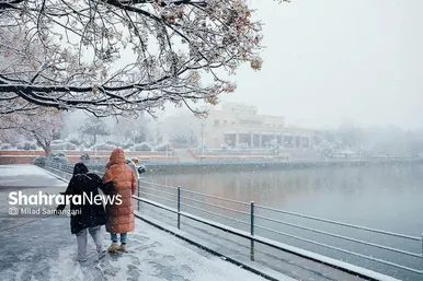 بارش برف در مشهد