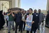 پیکر پدر شهید مدافع حرم مرتضی عطایی در مشهد تشییع شد