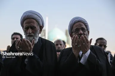 گزارش تصویری | اقامه نماز طلب باران در حرم مطهر رضوی