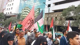 تجمع دانشجویان دانشگاه امام رضا (ع) در محکومیت جنایات رژیم صهیونیستی و حمایت از مردم مظلوم غزه