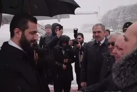 الشرع برای دیدار با پوتین، وارد مسکو شد + فیلم