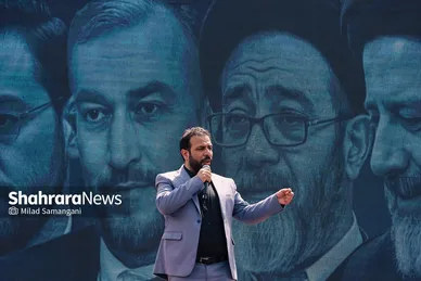 عکس‌هایی از مراسم تشییع پیکر شهدای خدمت در مشهد (۱)