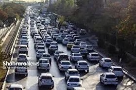 ترافیک سنگین در بزرگراه&zwnj;های مشهد| فوت عابرپیاده در برخورد با سواری در میدان سپاد ( ۱۰ اردیبهشت ۱۴۰۳)