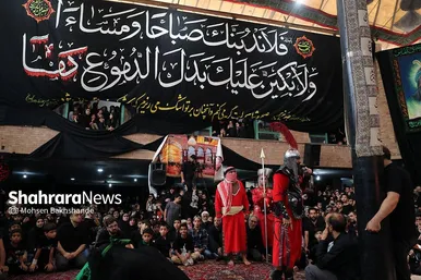 مراسم عزاداری روز دوازدهم محرم در حسینیه کرمانی‌های مشهد