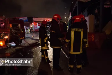 آتش سوزی در بازار خشکبار مصلی