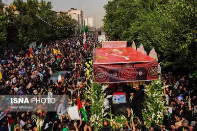 عکس‌هایی از مراسم تشییع پیکر شهید اسماعیل هنیه در تهران - ۱