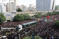 ویدئو| هیئت دولت در مراسم تشییع رئیس جمهور در حرم مطهر رضوی