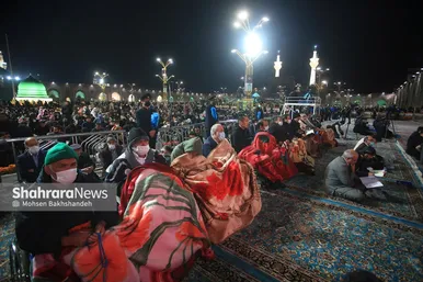 مراسم احیای شب ۱۹ ماه رمضان در حرم مطهر رضوی