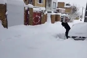 ویدئو | بارش سنگین برف در دهگلانِ کردستان
