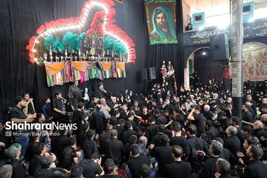 مراسم عزاداری روز دوازدهم محرم در حسینیه کرمانی‌های مشهد