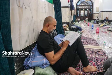 گزارش تصویری | آیین معنوی اعتکاف در حرم مطهر رضوی