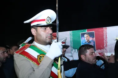 استقبال از پیکر شهید امیر عبدالهیان در مشهد