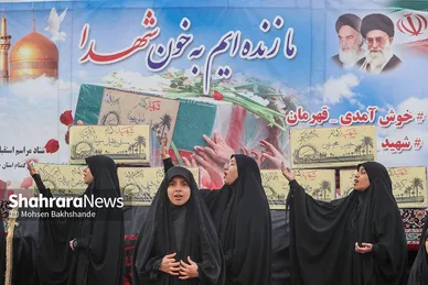ورود پیکر مطهر ۱۲ شهید گمنام به مشهد