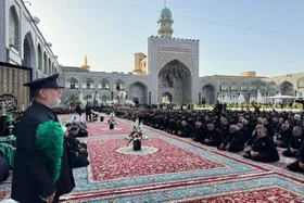 آیین اذن عزا و تعویض پوش ضریح مطهر و پرچم گنبد حرم امام رضا(ع) برگزار می&zwnj;شود