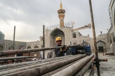 مراسم آغاز عملیات احداث رواق مبارکه امیرالمومنین علیه السلام در حرم رضوی