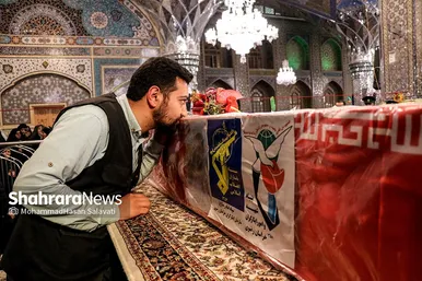 تشییع پیکر شهید مدافع امنیت «حسن براتی» در مشهد