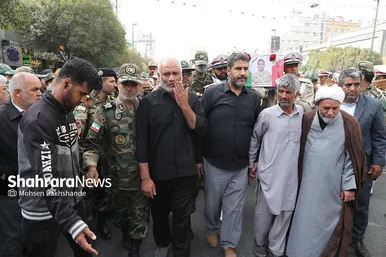 مراسم تشییع پیکر مطهر سرباز شهید «احمد لطفی» در مشهد