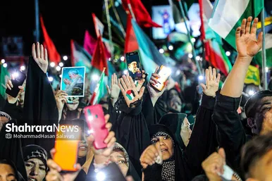 اجتماع مردمی «این المنتقم» در میدان فلسطین مشهد