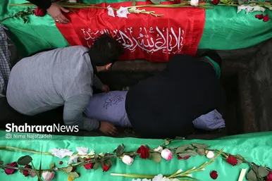 مراسم تشییع و تدفین پیکر پاک شهید گمنام در دانشکده منتظری مشهد