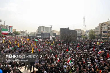 عکس‌هایی از مراسم تشییع پیکر شهید اسماعیل هنیه در تهران- ۲