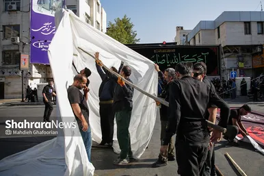 آیین خیمه سوزان عصر عاشورا در مشهد