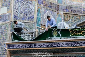 ویدئو| آذین&zwnj;بندی حرم امیرالمؤمنین(ع) در آستانه عید غدیر