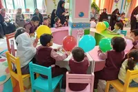 حمایت نوآموزان مهد الرضا (ع) از کودکان مظلوم غزه