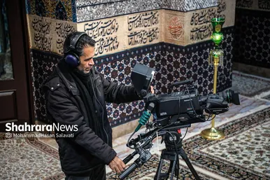 گزارش تصویری | پشت صحنه ویژه برنامه های سحر ماه رمضان تلویزیون در حرم مطهر رضوی