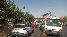 ویدئو| تصادف زنجیره&zwnj;ای در آزادراه کرج - تهران