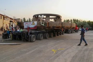 عملیات انتقال دستگاه TBM حفاری قطار شهری