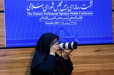 گزارش تصویری | نشست خبری رئیس مجلس شورای اسلامی