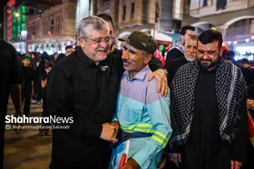 گزارش تصویری |حضور شهردار مشهد در بین کاروان &laquo;خدام&zwnj;الحسین(ع)&raquo; شهرداری مشهد در شهر نجف اشرف