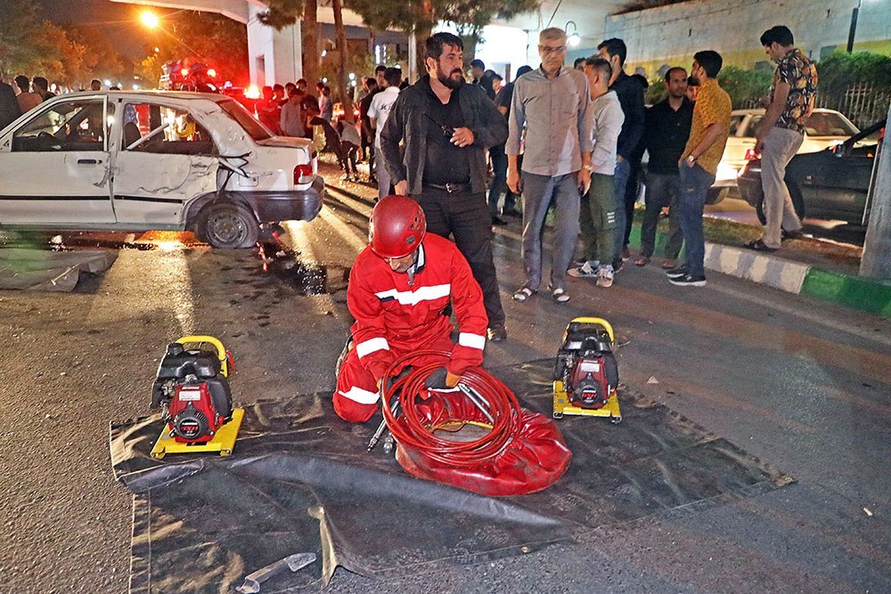 سانحه مرگبار رانندگی زیر پل بلوار امت مشهد