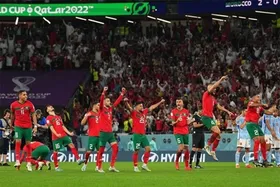 مراکشی&zwnj;ها با پرچم فلسطین خوشحالی کردند + عکس