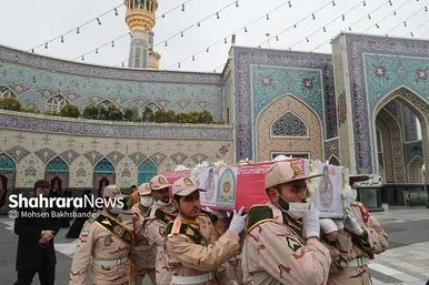 تشییع شهید مرزبانی «معین قدمیاری» در مشهد