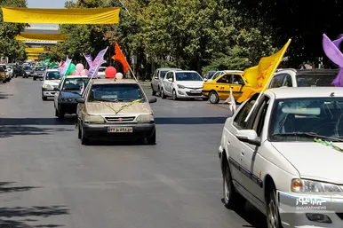 کارناوال خودرویی به مناسبت عید سعید غدیر خم در مشهد