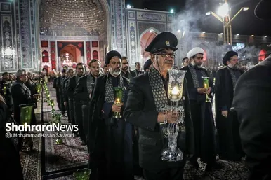 آئین خطبه خوانی شب عاشورا در حرم مطهر رضوی
