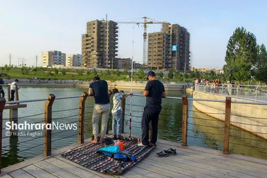 جشنواره ماهیگیری در رود پارک مشهد