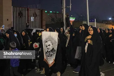 گزارش تصویری | تجمع مردم مشهد در سوگ رهبر انقلاب | شهرک مهرگان