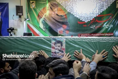 گزارش تصویری | مراسم وداع با پیکر شهید مدافع امنیت «مهدی ظریف» در مشهد