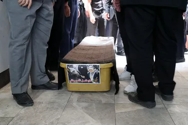 مراسم تشییع حاج فضل‌الله برهانی در حرم مطهر رضوی