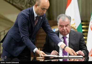 استقبال رسمی رئیسی از رئیس جمهور تاجیکستان