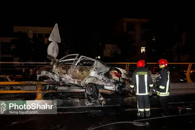 سانحه رانندگی در میدان جمهوری اسلامی مشهد