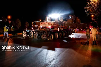 عملیات انتقال دستگاه TBM حفاری قطار شهری