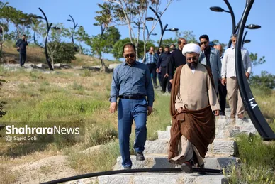 گزارش تصویری | آیین آغاز عملیات اجرایی احداث زیپ‌لاین اتوماتیک در هفت حوض مشهد