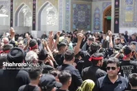 همزمان با روز تاسوعای حسینی، حرم مطهر رضوی میزبان خیل دلدادگان علمدار کربلا شد