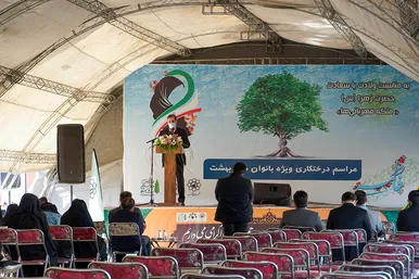 مراسم کاشت نهال توسط بانوان شهر