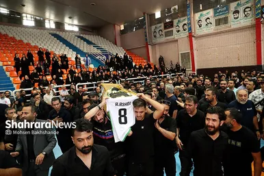 عکس‌هایی از مراسم تشییع پیکر مرحوم «علی اسعدی» فوتسالیست مشهدی
