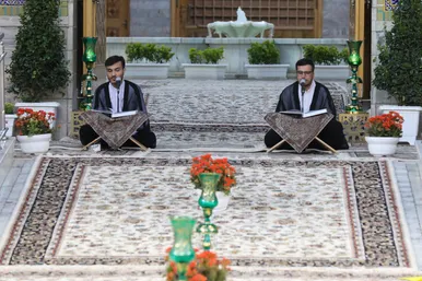 مراسم ترتیل‌خوانی قرآن کریم در حرم مطهر رضوی