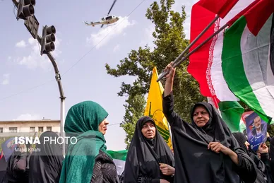 عکس‌هایی از مراسم تشییع پیکر شهید اسماعیل هنیه در تهران - ۱